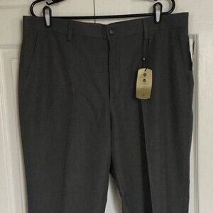 NWT Greg Norman for Tasso Elba Mens Grey Golf Pants Five Iron Flat Front 36x32